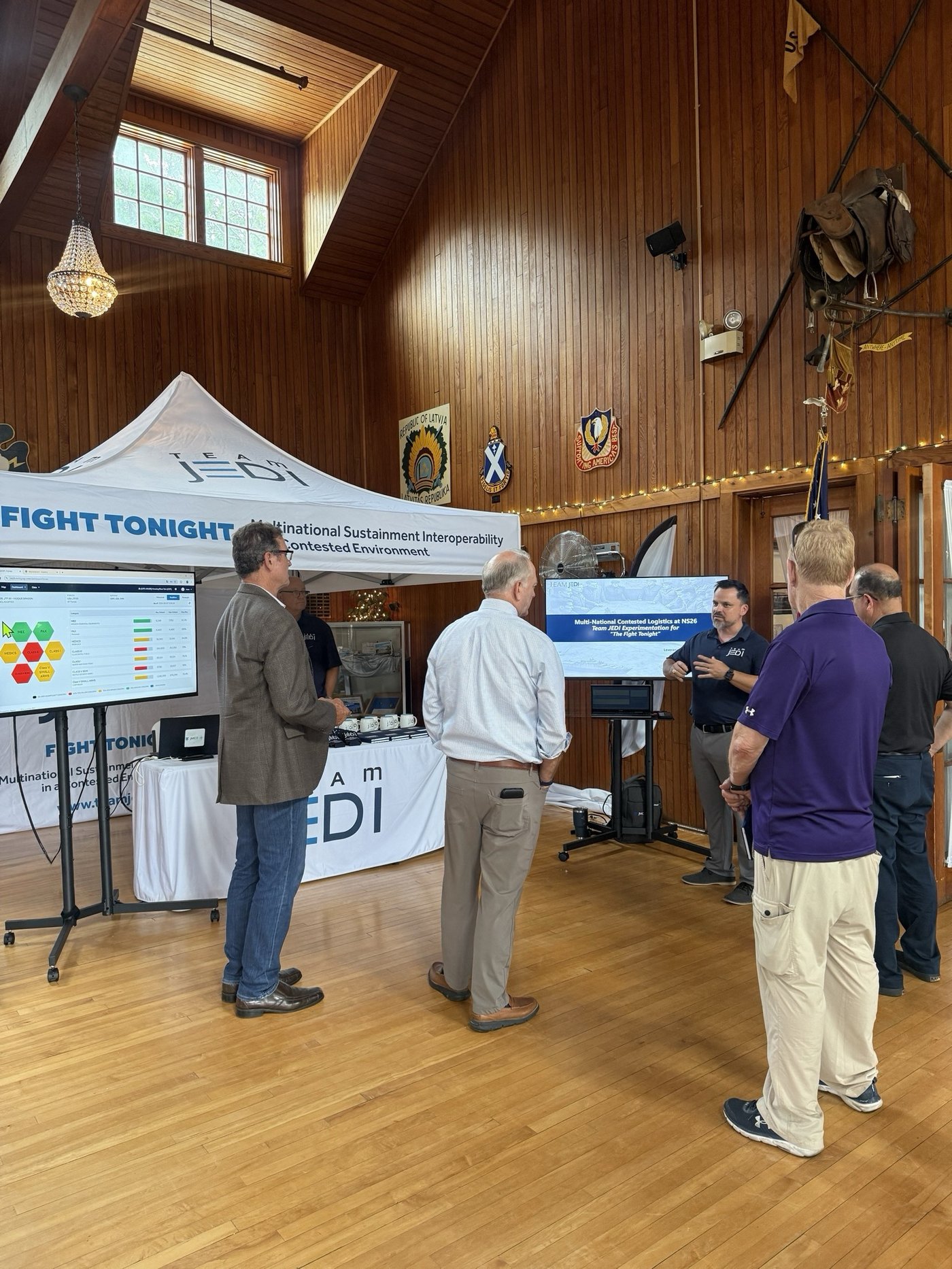 Team JEDI showing the Fight Tonight dashboard to attendees at Northern Strike 26