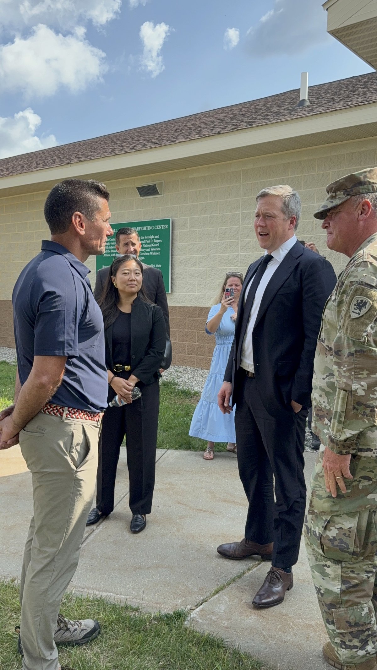 Team JEDI staff briefing military and civilian leadership at Northern Strike 26